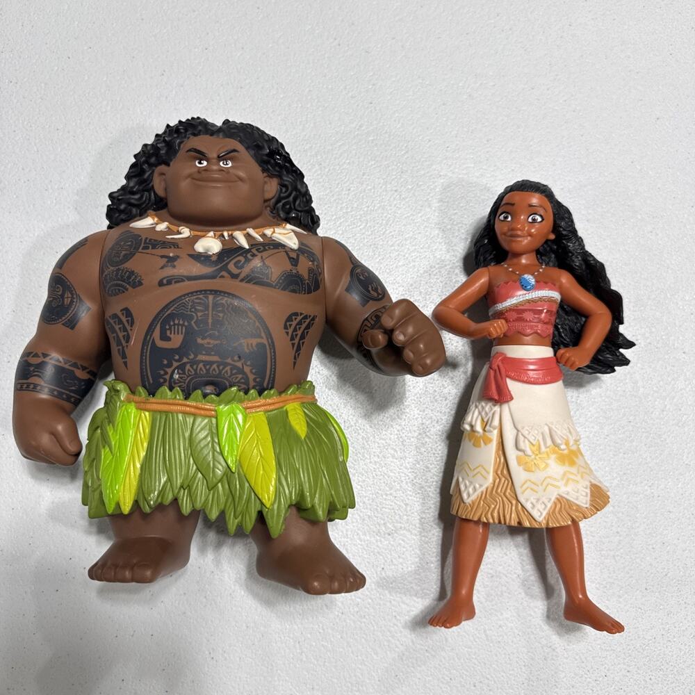 Disney Moana And Maui Action Figure Doll 8” Approx. Moana Characters